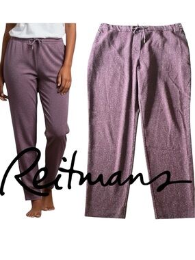 Reitmans Aubergine Fleck Elastic Waist Drawstring Jogger Pants (14)